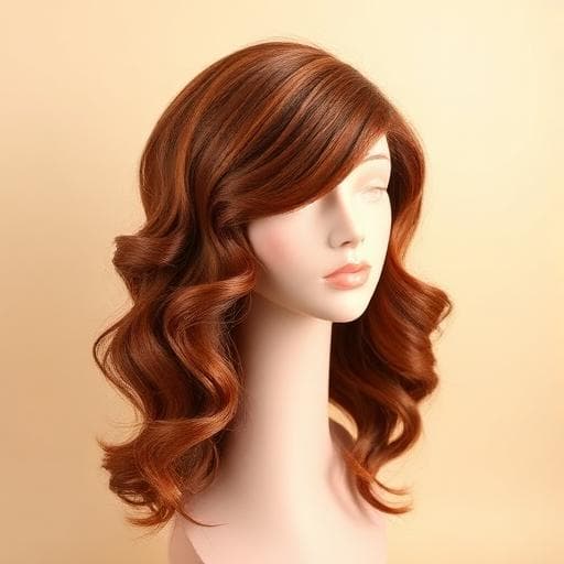 Perruque Ondulée Auburn
