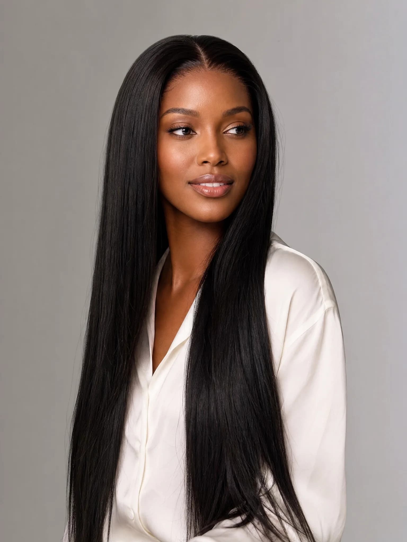Perruque Longue Lisse Noire